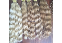Natural wavy color blonde hair extension